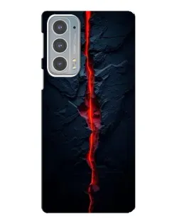 Чохол для Motorola Edge 20 з картинкою «Червона лавова тріщина»