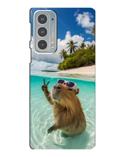 Чехол для Motorola Edge 20 с картинкой «Капибара на море» Чехол для Motorola Edge 20 с картинкой «Капибара на море»