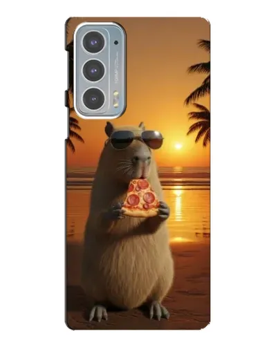 Чехол для Motorola Edge 20 с картинкой «Капибара с пиццей» Чехол для Motorola Edge 20 с картинкой «Капибара с пиццей»
