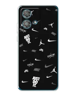 Чехол для Motorola Edge 40 Neo с картинкой «Nike Black Pattern» Чехол для Motorola Edge 40 Neo с картинкой «Nike Black Pattern»