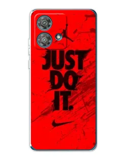 Чехол для Motorola Edge 40 Neo с картинкой «Nike Just Do It» Чехол для Motorola Edge 40 Neo с картинкой «Nike Just Do It»