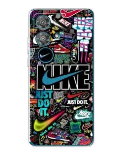 Чехол для Motorola Edge 40 Neo с картинкой «Яркий коллаж Nike»