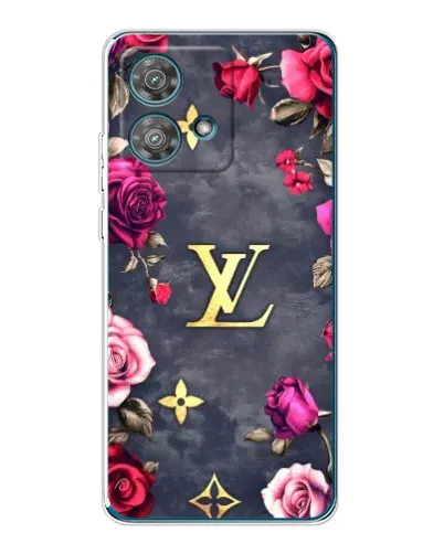 Чехол для Motorola Edge 40 Neo с картинкой «Цветочный Louis Vuitton»