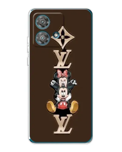 Чехол для Motorola Edge 40 Neo с картинкой «LV и Микки Маус»