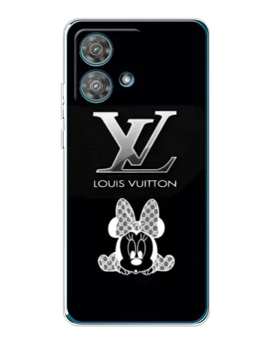 Чехол для Motorola Edge 40 Neo с картинкой «LV и Минни Маус»