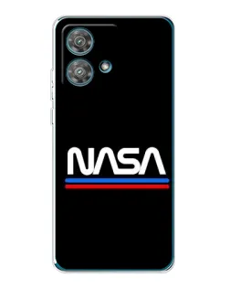 Чехол для Motorola Edge 40 Neo с картинкой «NASA — классика Red Blue» Чехол для Motorola Edge 40 Neo с картинкой «NASA — классика Red Blue»