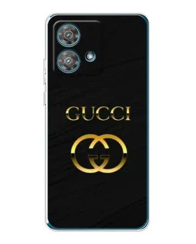 Чехол для Motorola Edge 40 Neo с картинкой «Золотой логотип Gucci»