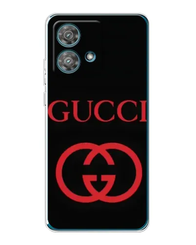 Чехол для Motorola Edge 40 Neo с картинкой «Gucci — красный логотип»