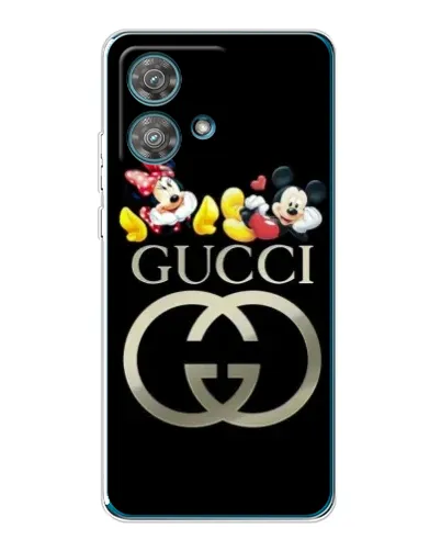 Чехол для Motorola Edge 40 Neo с картинкой «Gucci — герои Disney»