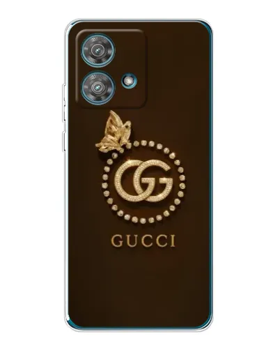 Чехол для Motorola Edge 40 Neo с картинкой «Gucci — золотая бабочка»