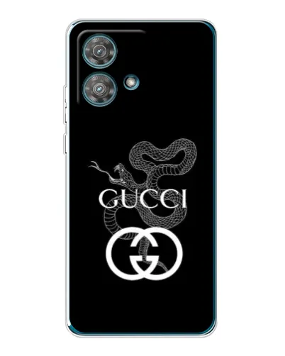 Чехол для Motorola Edge 40 Neo с картинкой «Gucci — серебряная змея»