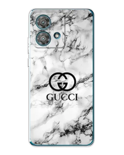 Чехол для Motorola Edge 40 Neo с картинкой «Gucci — мраморный шик»