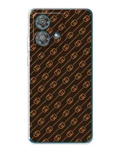 Чехол для Motorola Edge 40 Neo с картинкой «Gucci — золотые диагонали»