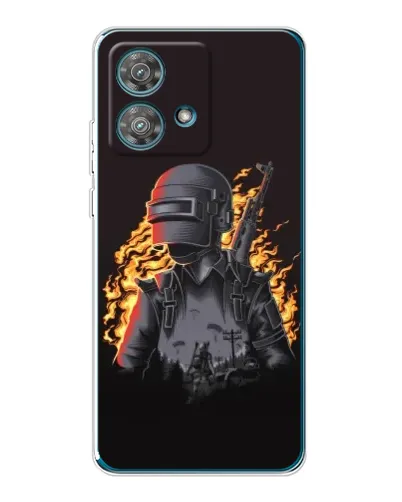 Чехол для Motorola Edge 40 Neo с картинкой «PUBG — огненный силуэт» Чехол для Motorola Edge 40 Neo с картинкой «PUBG — огненный силуэт»