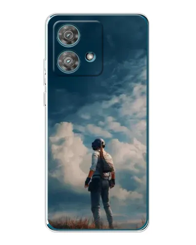 Чехол для Motorola Edge 40 Neo с картинкой «Герой PUBG на скале» Чехол для Motorola Edge 40 Neo с картинкой «Герой PUBG на скале»