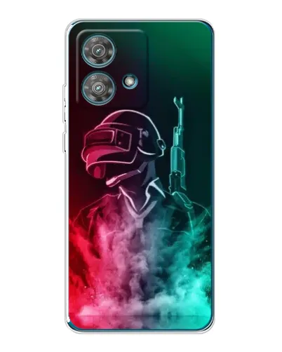 Чехол для Motorola Edge 40 Neo с картинкой «PUBG — огненный воин» Чехол для Motorola Edge 40 Neo с картинкой «PUBG — огненный воин»