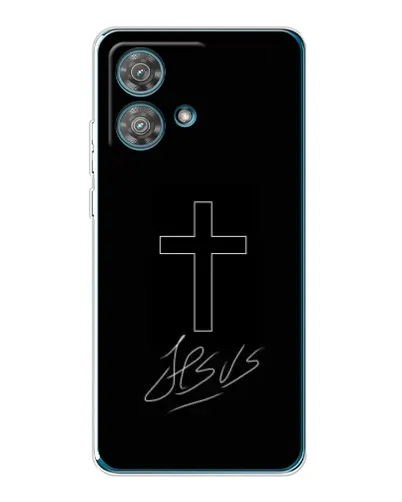 Чехол для Motorola Edge 40 Neo с картинкой «Графический крест Jesus» Чехол для Motorola Edge 40 Neo с картинкой «Графический крест Jesus»
