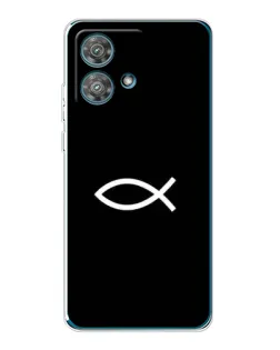Чехол для Motorola Edge 40 Neo с картинкой «Символ рыбы Jesus» Чехол для Motorola Edge 40 Neo с картинкой «Символ рыбы Jesus»