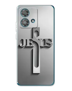 Чехол для Motorola Edge 40 Neo с картинкой «Металлический крест Jesus» Чехол для Motorola Edge 40 Neo с картинкой «Металлический крест Jesus»