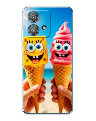 Чехол для Motorola Edge 40 Neo с картинкой «Спанч Боб мороженое» Чехол для Motorola Edge 40 Neo с картинкой «Спанч Боб мороженое»