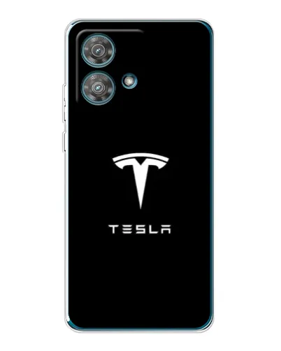 Чехол для Motorola Edge 40 Neo с картинкой «Tesla White Logo» Чехол для Motorola Edge 40 Neo с картинкой «Tesla White Logo»