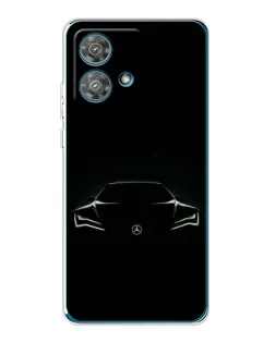 Чехол для Motorola Edge 40 Neo с картинкой «Mercedes — силуэт авто» Чехол для Motorola Edge 40 Neo с картинкой «Mercedes — силуэт авто»