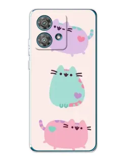 Чехол для Motorola Edge 40 Neo с картинкой «Pusheen трио» Чехол для Motorola Edge 40 Neo с картинкой «Pusheen трио»