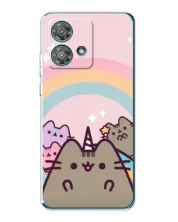 Чехол для Motorola Edge 40 Neo с картинкой «Единорог Pusheen» Чехол для Motorola Edge 40 Neo с картинкой «Единорог Pusheen»