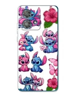 Чехол для Motorola Edge 40 Neo с картинкой «Стикеры Stitch и Angel»