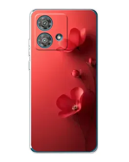 Чехол для Motorola Edge 40 Neo с картинкой «Маковые соцветия»