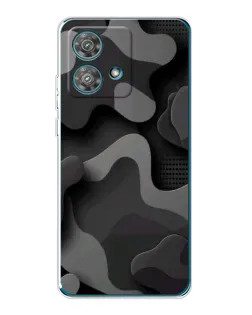 Чехол для Motorola Edge 40 Neo с картинкой «Темный абстрактный камуфляж»