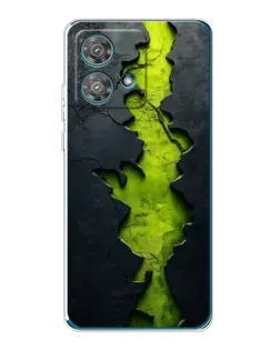 Чехол для Motorola Edge 40 Neo с картинкой «Салатовый разлом скалы»