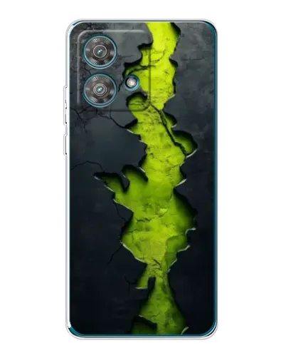 Чехол для Motorola Edge 40 Neo с картинкой «Салатовый разлом скалы»