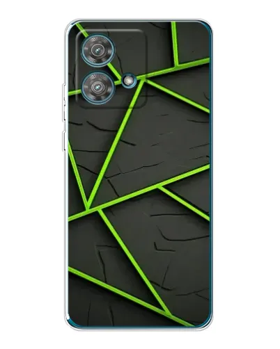 Чехол для Motorola Edge 40 Neo с картинкой «Зеленые геометрические линии»