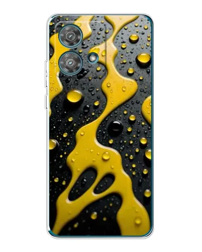 Чехол для Motorola Edge 40 Neo с картинкой «Жидкое желтое золото»