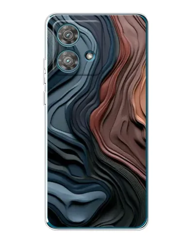 Чехол для Motorola Edge 40 Neo с картинкой «Цветные волны каньона»