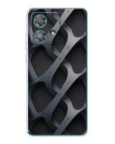 Чехол для Motorola Edge 40 Neo с картинкой «Объемное серое плетение»