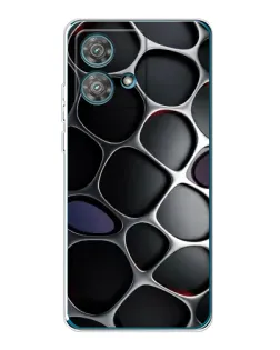 Чехол для Motorola Edge 40 Neo с картинкой «Объемная темная решетка»