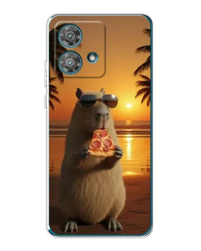 Чехол для Motorola Edge 40 Neo с картинкой «Капибара с пиццей» Чехол для Motorola Edge 40 Neo с картинкой «Капибара с пиццей»