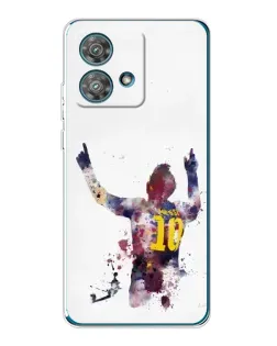 Чехол для Motorola Edge 40 Neo с картинкой «Акварельный Месси Барселона»