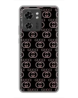 Чехол для Motorola Edge 40 Pro с картинкой «Классическая монограмма Gucci»