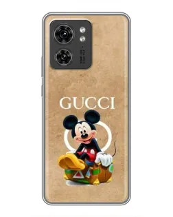 Чехол для Motorola Edge 40 Pro с картинкой «Микки Маус Gucci — крафт»