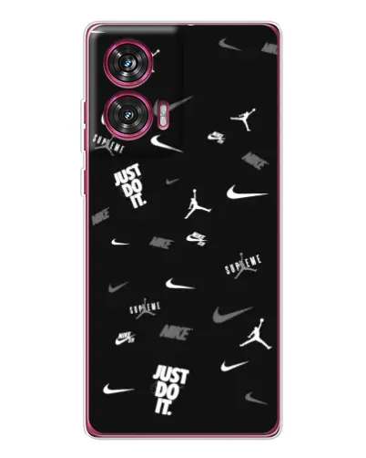 Чехол для Motorola Edge 50 Fusion с картинкой «Nike Black Pattern» Чехол для Motorola Edge 50 Fusion с картинкой «Nike Black Pattern»