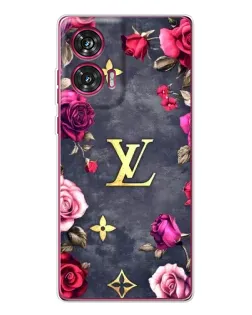 Чехол для Motorola Edge 50 Fusion с картинкой «Цветочный Louis Vuitton»