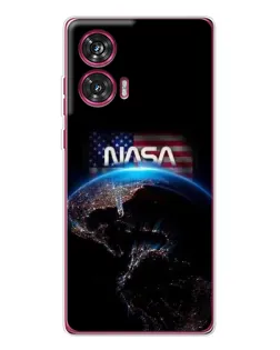Чехол для Motorola Edge 50 Fusion с картинкой «Земля из космоса NASA»