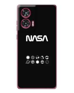 Чехол для Motorola Edge 50 Fusion с картинкой «NASA — технический принт»