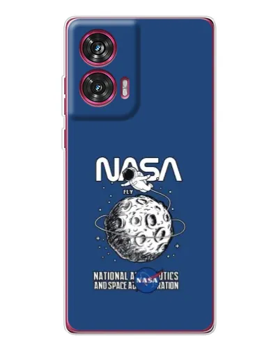 Чехол для Motorola Edge 50 Fusion с картинкой «NASA — лунная миссия»