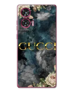 Чехол для Motorola Edge 50 Fusion с картинкой «Абстрактные цветы Gucci» Чехол для Motorola Edge 50 Fusion с картинкой «Абстрактные цветы Gucci»