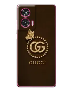 Чехол для Motorola Edge 50 Fusion с картинкой «Gucci — золотая бабочка» Чехол для Motorola Edge 50 Fusion с картинкой «Gucci — золотая бабочка»