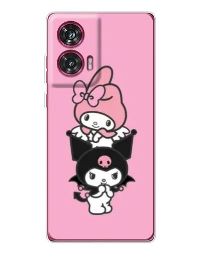 Чехол для Motorola Edge 50 Fusion с картинкой «My Melody и Kuromi» Чехол для Motorola Edge 50 Fusion с картинкой «My Melody и Kuromi»